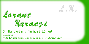 lorant maraczi business card
